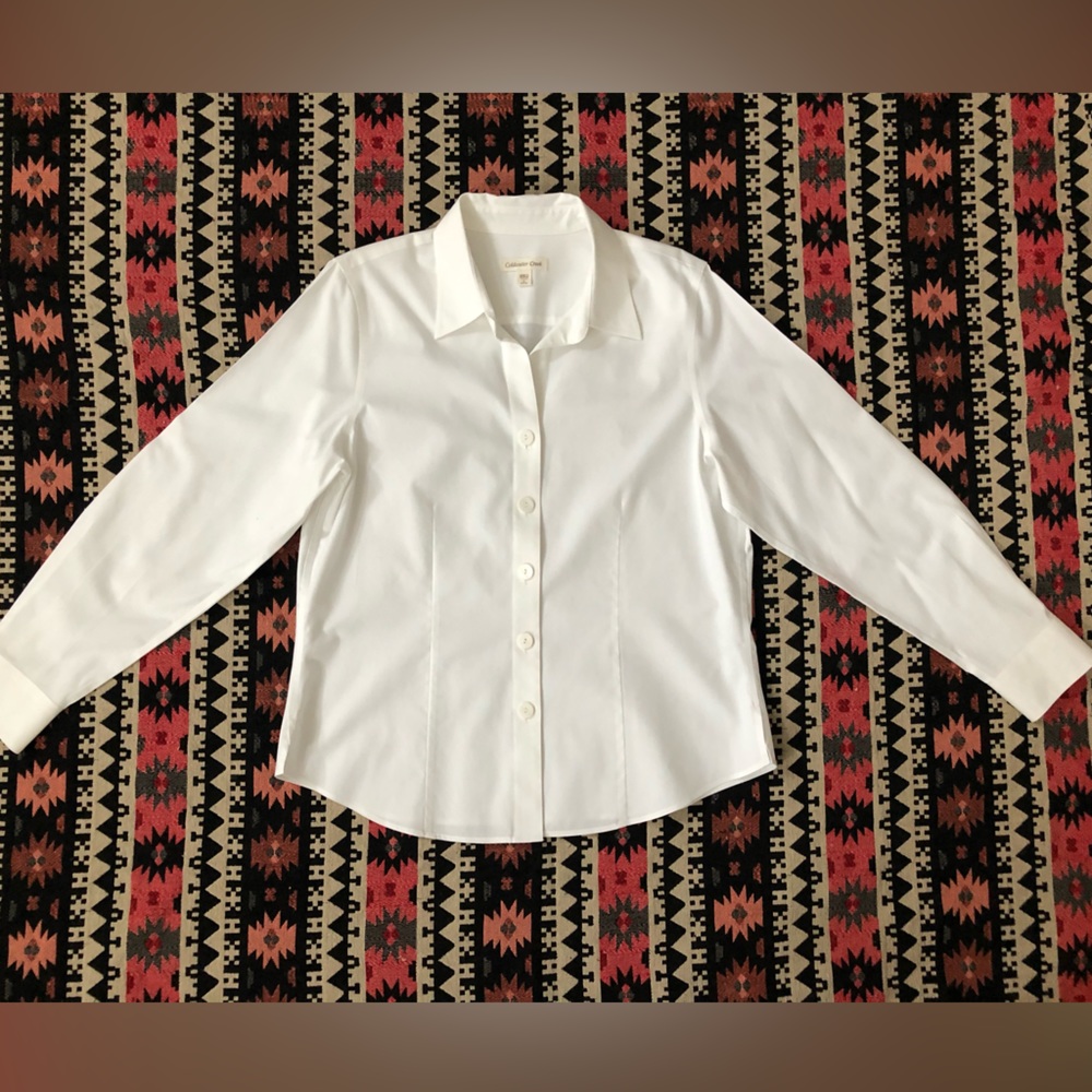 Coldwater Creek White Button Up Blouse